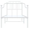 vidaXL Metal Bed Frame without Mattress with Footboard&nbsp;White 80x200cm
