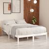 vidaXL Bed Frame without Mattress White Solid Wood Small Double