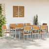 vidaXL Garden Dining Set 7 pcs Grey Solid Acacia Wood