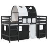 vidaXL Kids' Loft Bed with Tunnel without Mattress White&Black 80x200cm
