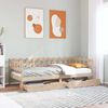 vidaXL Daybed with Drawers without Mattress 90x190 cm Single Solid Wood