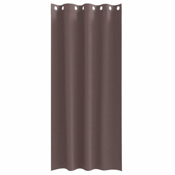 vidaXL Blackout Curtains with Rings 2 pcs Dark Brown 245 x 140 cm