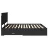 vidaXL Bed Frame Black and Silver 200 x 200 cm Engineered Wood