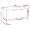 vidaXL Storage Box Hill Honey Brown 90 x 40 x 45 cm Solid Pine Wood
