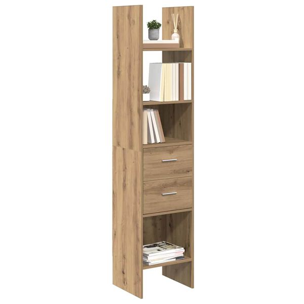 vidaXL Book Cabinet Artisan oak 40 x 35 x 180 cm Engineered wood