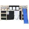 vidaXL Curtains for Loft Bed White and Black Polyester