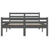 vidaXL Bed Frame without Mattress Grey Solid Wood 140x200 cm