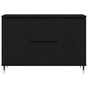 vidaXL Sideboard Black Oak 101.5 x 35 x 70 cm Engineered Wood