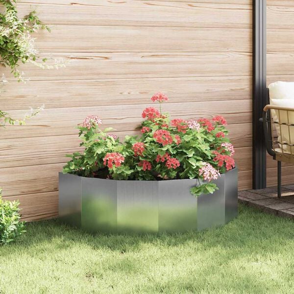vidaXL Planter Silver 120 x 60 x 35 cm Galvanised Steel
