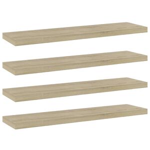vidaXL Bookshelf Boards 4 pcs Sonoma Oak 40x10x1,5 cm Engineered Wood