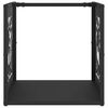 vidaXL Firewood Rack Black 40x40x40 cm Cold-rolled steel