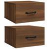 vidaXL Wall-mounted Bedside Cabinets 2 pcs Brown Oak 35x35x20 cm