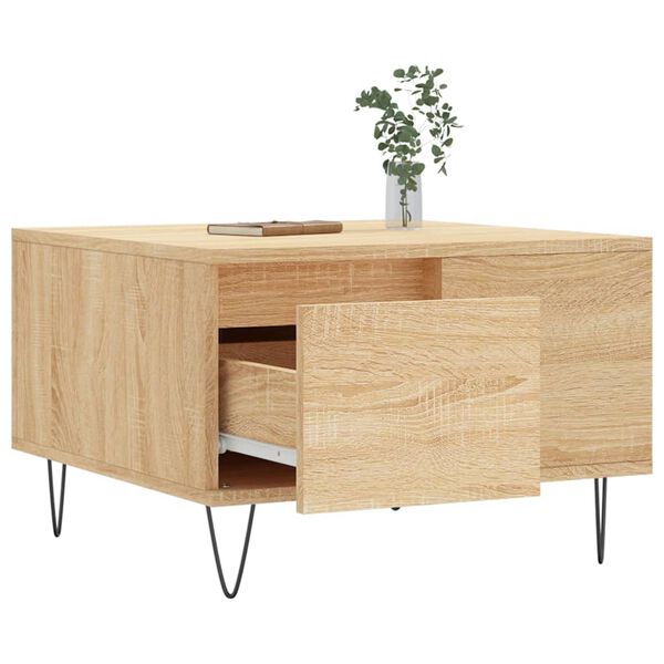 vidaXL Coffee Table Sonoma Oak 55x55x36.5 cm Engineered Wood