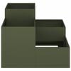 vidaXL Garden Planter Olive green 100 x 100 x 60 cm Steel