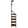 vidaXL Clothes Rack with Shoe Storage Smoked Oak 90x34x184 cm