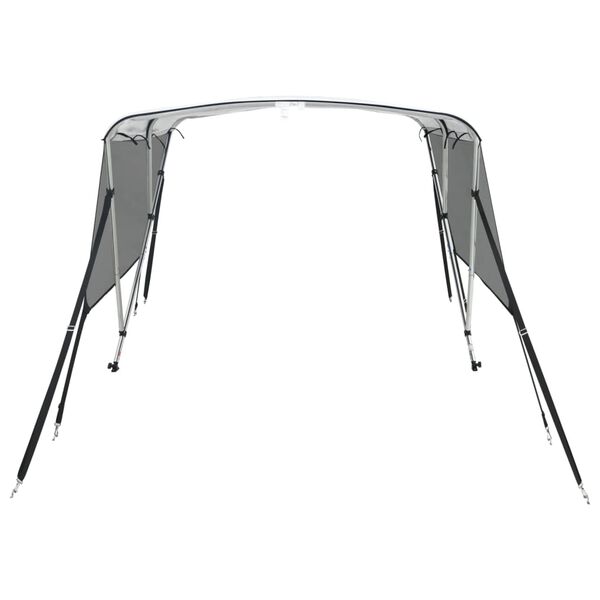vidaXL 3-bow Bimini Top with Mesh Sidewalls 183x(137-152)x137 cm