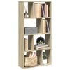 vidaXL Bookcase Sonoma Oak 60x20x120.5 cm Engineered Wood