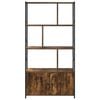 vidaXL Bookshelf Smoked Oak 80 x 30 x 155.5 cm Engineered Wood