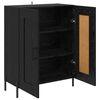 vidaXL Sideboard Black Oak 69.5 x 34 x 90 cm Engineered Wood and Iron