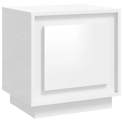 vidaXL Bedside Cabinet High Gloss White 44x35x45 cm Engineered Wood
