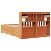 vidaXL Bookcase Bed without Mattress Wax Brown 140x200 cm Solid Wood Pine