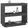 vidaXL Book Cabinet Grey 80x35x71 cm Solid Pinewood
