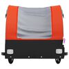 vidaXL Bike Trailer Black and Orange 30 kg Iron