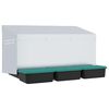 vidaXL Chicken Nesting Box 3 Compartments Wall-Mounted Galvanised Steel