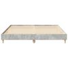 vidaXL Bed Frame No Mattress Concrete Grey 200x200 cm Engineered Wood