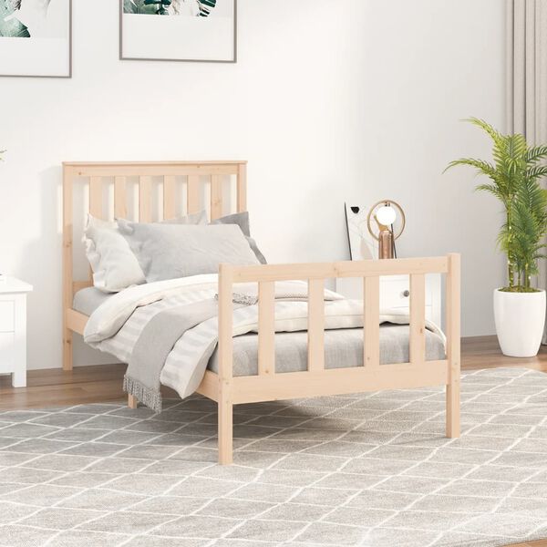 vidaXL Bed Frame without Mattress 90x200 cm Solid Wood Pine