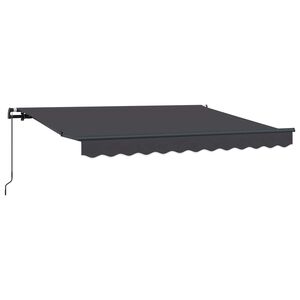 vidaXL Retractable Awning Manual Anthracite 250 x 200 cm Fabric