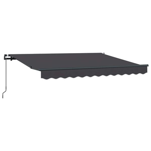 vidaXL Retractable Awning Manual Anthracite 250 x 200 cm Fabric