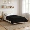 vidaXL Full Year Duvet Black 135 x 200 cm Microfiber and Teddy fleece