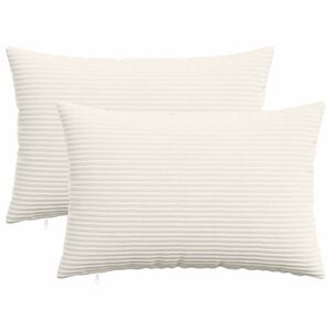 vidaXL Cushion Cover 2 pcs HEERLEN Cream 30 x 50 cm Corduroy