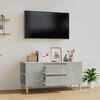 vidaXL TV Cabinet Concrete Grey 102x44.5x50 cm Engineered Wood