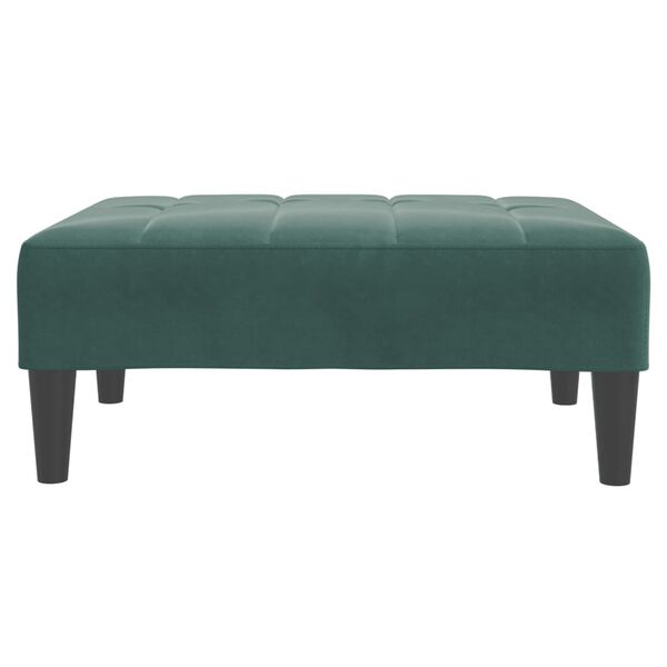 vidaXL Footstool Dark Green 77x55x31 cm Velvet