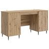 vidaXL Desk Artisan Oak Engineered Wood 142.5 x 50 x 75 cm