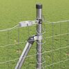 vidaXL Fence with Post Silver 1 x 10 m Steel