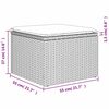 vidaXL Garden Stool Grey 55 x 55 x 37cm Poly Rattan