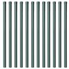 vidaXL Fence Posts 12 pcs Green 100 cm Powder-coated steel