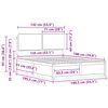 vidaXL Bed Frame with Upholstered Headboard Taupe 135 x 190 cm