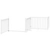 vidaXL Dog Gate with Door Foldable 10 Panels White 800 cm Poplar Wood