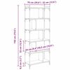vidaXL Bookcase Old wood 76 x 32 x 192 cm Engineered wood