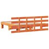 vidaXL Bed Frame with Headboard Brown 120 x 190 cm Solid Pine Wood