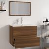 vidaXL Bathroom Furniture Set Brown Oak Engineered Wood