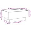 vidaXL Coffee Table with LED Grey Sonoma 70x50x30 cm Engineered Wood