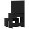 vidaXL LED Dressing Table Set 2 pcs Black Oak Engineered Wood