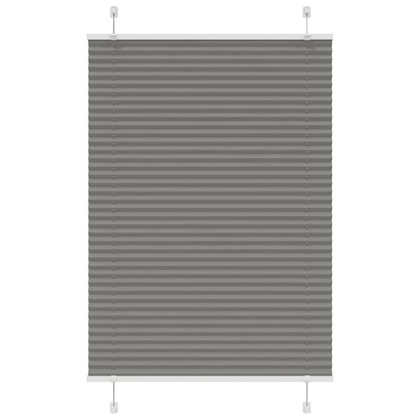 vidaXL Pleated Blind Anthracite 95x150 cm Fabric Width 94.4 cm Polyester