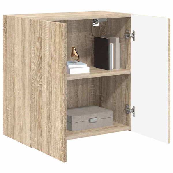 vidaXL TV Wall Cabinet Sonoma Oak 59.5 x 31 x 60 cm Engineered Wood