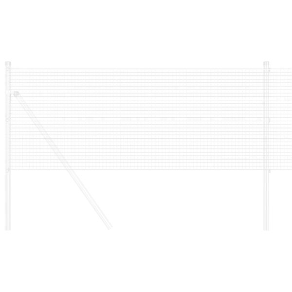 vidaXL Welded Wire Fence Silver 0.8 x 50 m